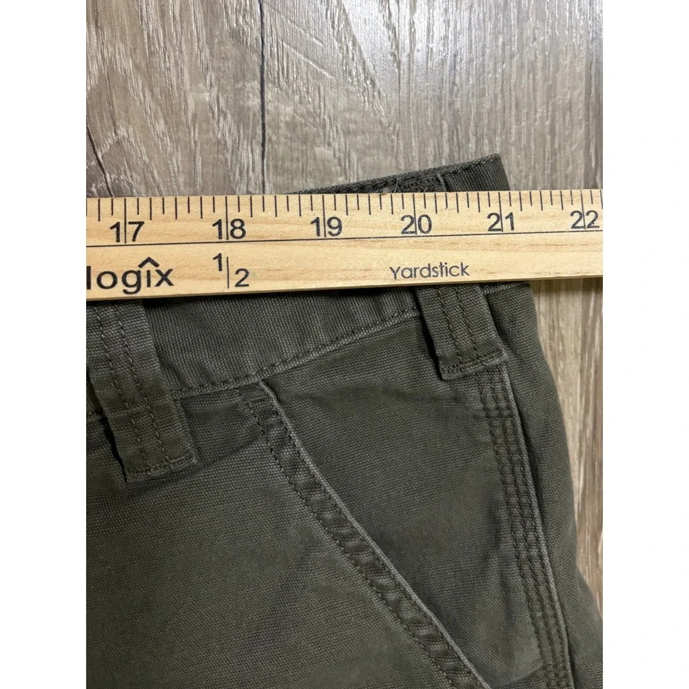 Carhartt Rugged Flex Relaxed Fit Canvas Utility Work Shorts Sz 44 Army Green
